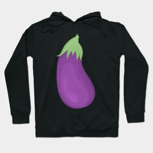 Aubergine Eggplant Veggie Sticker Hoodie